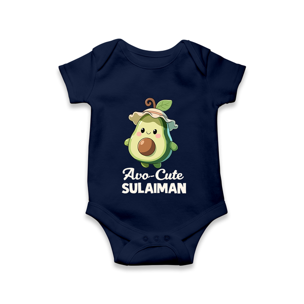 Avo-Cute Avocado Lover Romper - NAVY BLUE - New Born (Chest 14")