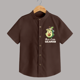Avo-Cute Avocado Lover Shirt - CHOCOLATE BROWN - 0 - 6 Months Old (Chest 23")