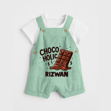 Choco Holic Chocolate Lover Dungaree - MINT GREEN - 0 - 5 Months Old (Chest 18")