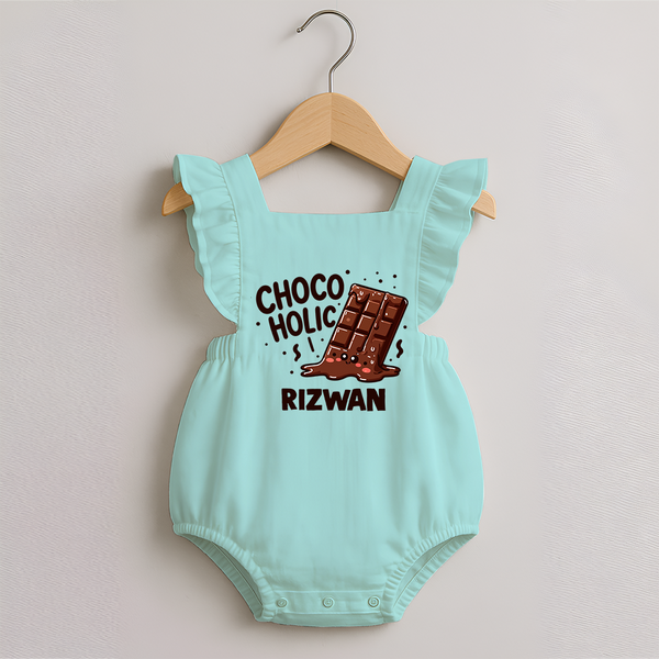 Choco Holic Chocolate Lover Romper Frock - MINT GREEN - 0 - 3 Months Old (Chest 19")