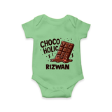 Choco Holic Chocolate Lover Romper - GREEN - New Born (Chest 14")
