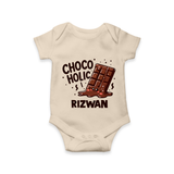 Choco Holic Chocolate Lover Romper - IVORY - New Born (Chest 14")
