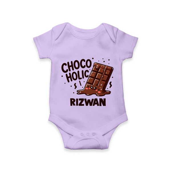 Choco Holic Chocolate Lover Romper - LILAC - New Born (Chest 14")