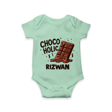 Choco Holic Chocolate Lover Romper - MINT GREEN - New Born (Chest 14")