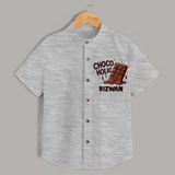 Choco Holic Chocolate Lover Shirt - GREY - 0 - 6 Months Old (Chest 23")