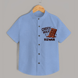 Choco Holic Chocolate Lover Shirt - SKY BLUE - 0 - 6 Months Old (Chest 23")
