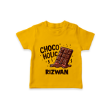 Choco Holic Chocolate Lover Tshirt - CHROME YELLOW - 0-5 Months Old (Chest 17")