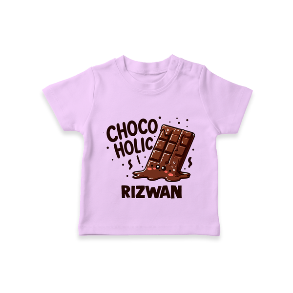 Choco Holic Chocolate Lover Tshirt - LILAC - 0-5 Months Old (Chest 17")