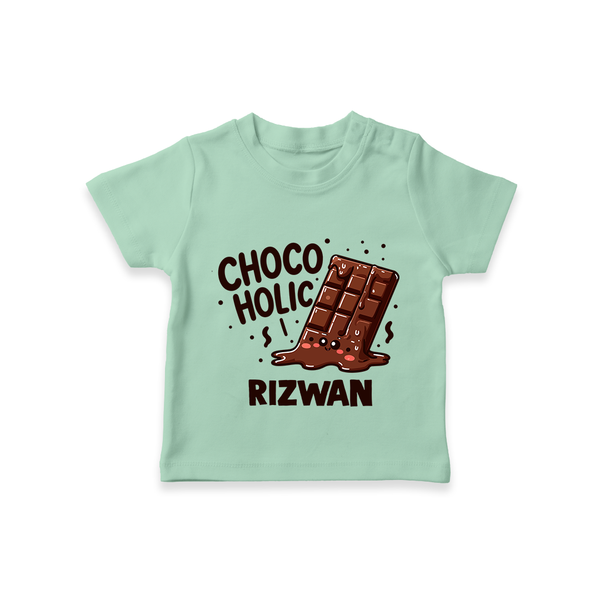 Choco Holic Chocolate Lover Tshirt - MINT GREEN - 0-5 Months Old (Chest 17")