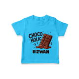 Choco Holic Chocolate Lover Tshirt - SKY BLUE - 0-5 Months Old (Chest 17")
