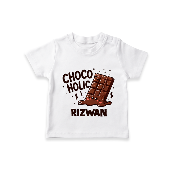 Choco Holic Chocolate Lover Tshirt - WHITE - 0-5 Months Old (Chest 17")