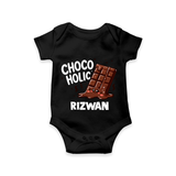 Choco Holic Chocolate Lover Romper - BLACK - New Born (Chest 14")