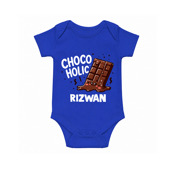 Choco Holic Chocolate Lover Romper - COBALT BLUE - New Born (Chest 14")