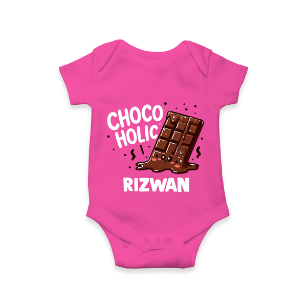 Choco Holic Chocolate Lover Romper - HOT PINK - New Born (Chest 14")