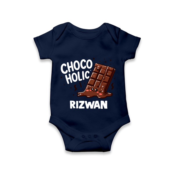 Choco Holic Chocolate Lover Romper - NAVY BLUE - New Born (Chest 14")