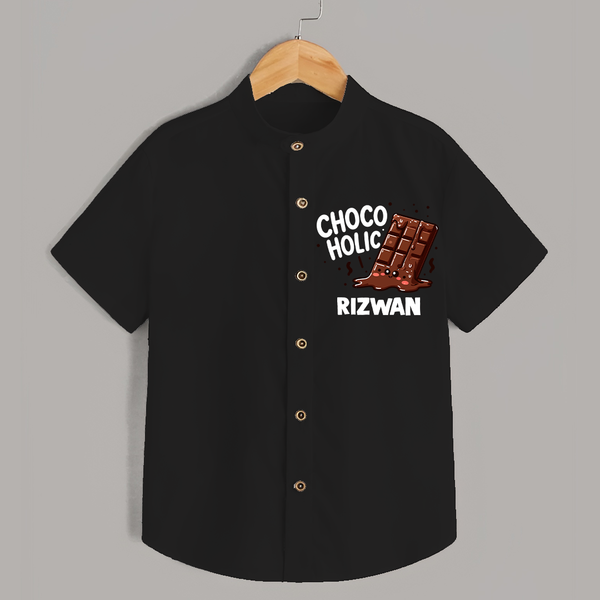 Choco Holic Chocolate Lover Shirt - BLACK - 0 - 6 Months Old (Chest 23")