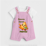 Samosa Squad Foodie Dungaree - BABY PINK - 0 - 5 Months Old (Chest 18")