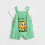 Samosa Squad Foodie Dungaree - GREEN - 0 - 5 Months Old (Chest 18")