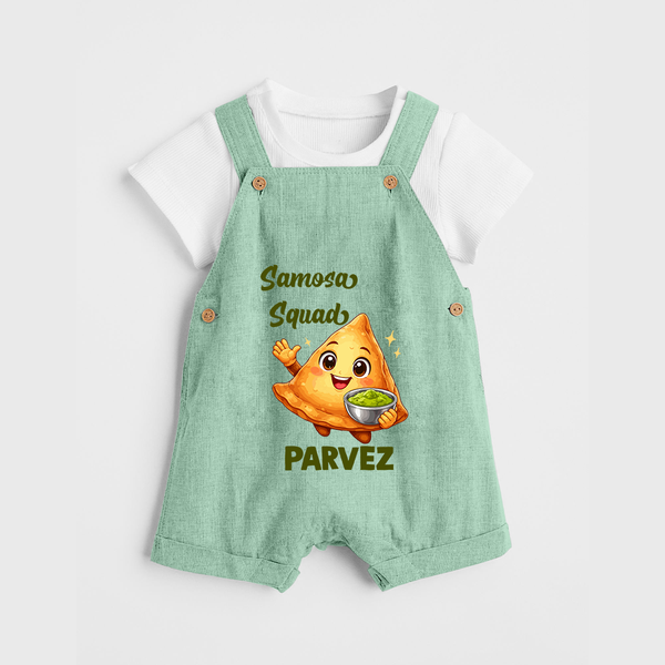 Samosa Squad Foodie Dungaree - MINT GREEN - 0 - 5 Months Old (Chest 18")