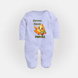Samosa Squad Foodie Full body suit - BABY BLUE - New Born (Chest 7.5")