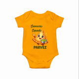 Samosa Squad Foodie Romper - CHROME YELLOW - New Born (Chest 14")