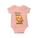 Samosa Squad Foodie Romper - PEACH - New Born (Chest 14")
