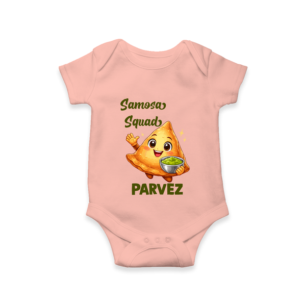 Samosa Squad Foodie Romper - PEACH - New Born (Chest 14")