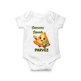 Samosa Squad Foodie Romper - WHITE - New Born (Chest 14")