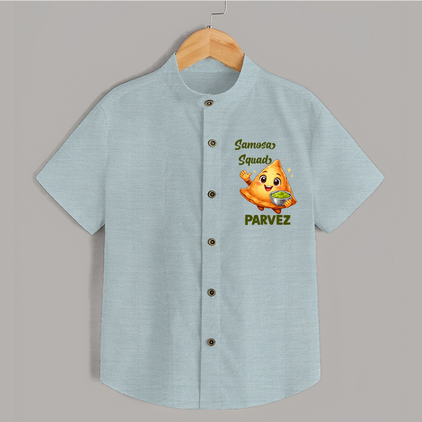 Samosa Squad Foodie Shirt - ARCTIC BLUE - 0 - 6 Months Old (Chest 23")