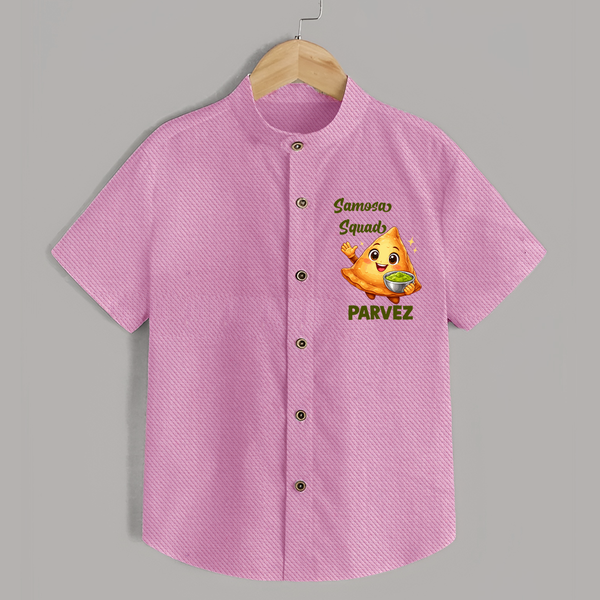 Samosa Squad Foodie Shirt - BABY PINK - 0 - 6 Months Old (Chest 23")