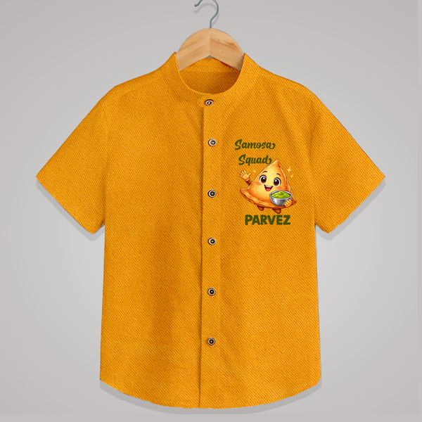 Samosa Squad Foodie Shirt - CHROME YELLOW - 0 - 6 Months Old (Chest 23")
