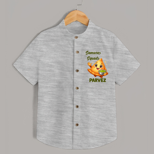 Samosa Squad Foodie Shirt - GREY - 0 - 6 Months Old (Chest 23")