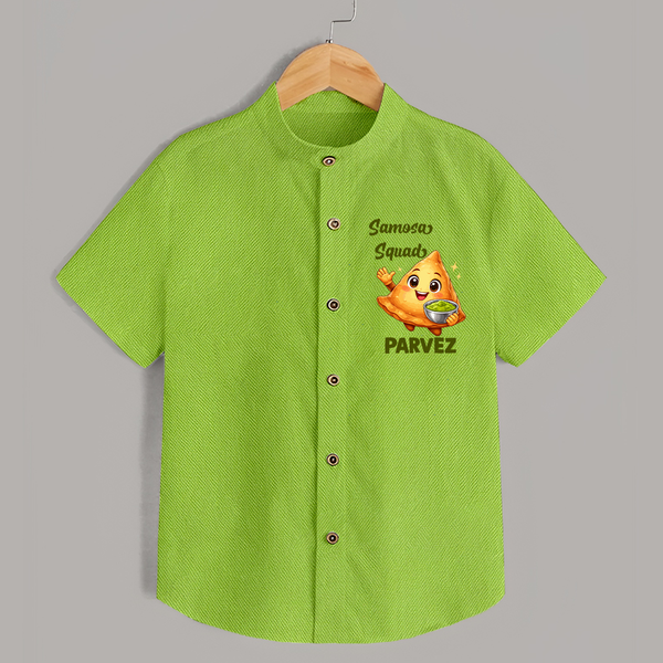 Samosa Squad Foodie Shirt - LIME GREEN - 0 - 6 Months Old (Chest 23")