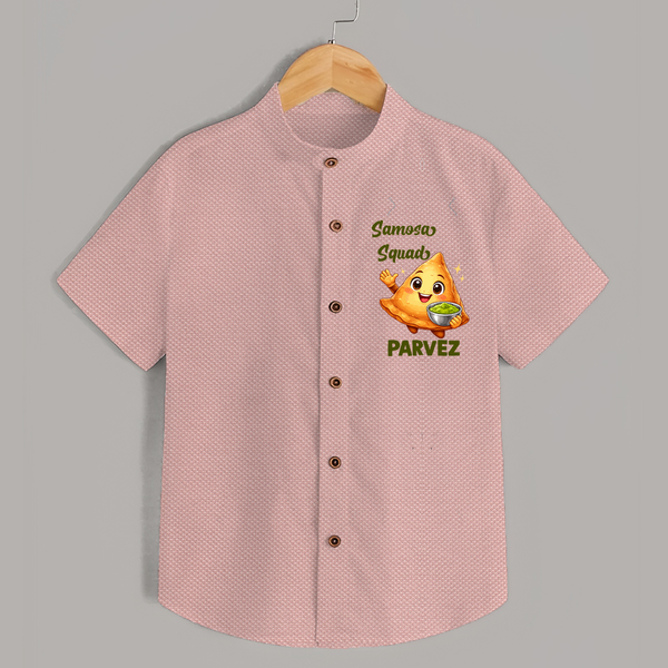 Samosa Squad Foodie Shirt - PEACH - 0 - 6 Months Old (Chest 23")