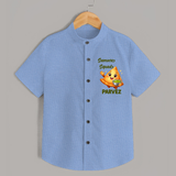 Samosa Squad Foodie Shirt - SKY BLUE - 0 - 6 Months Old (Chest 23")