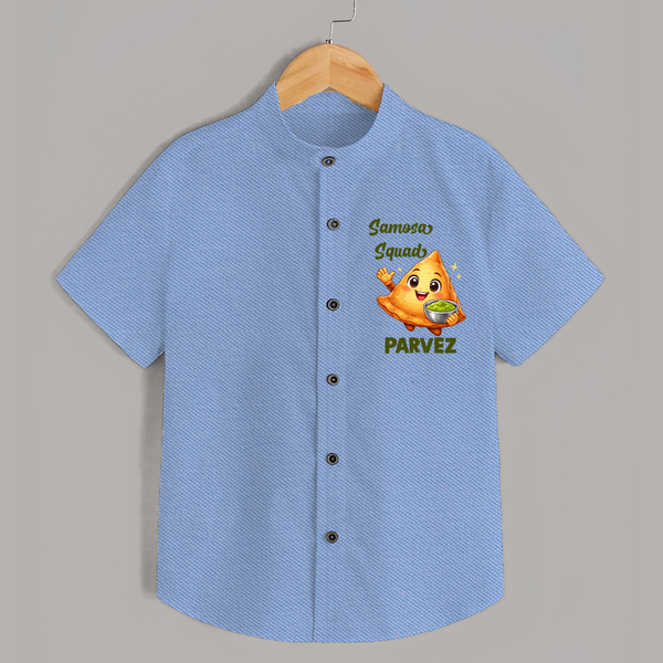 Samosa Squad Foodie Shirt - SKY BLUE - 0 - 6 Months Old (Chest 23")