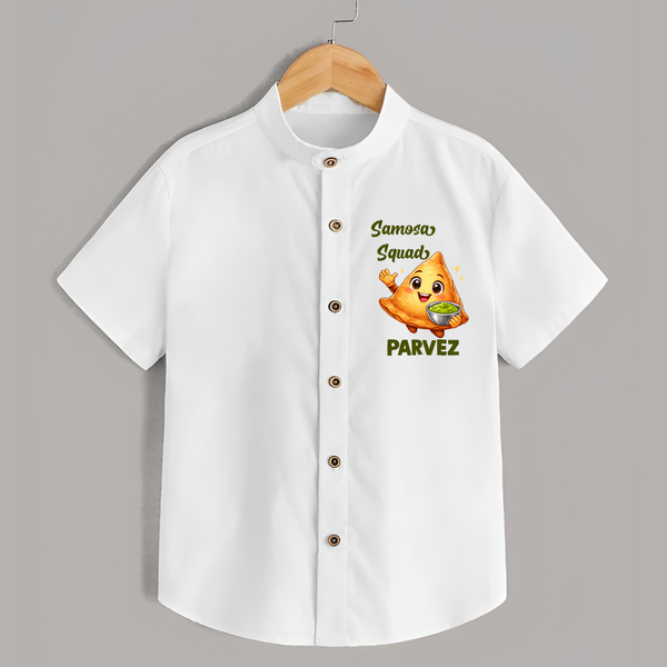 Samosa Squad Foodie Shirt - WHITE - 0 - 6 Months Old (Chest 23")