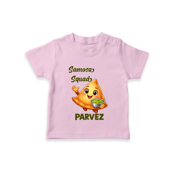 Samosa Squad Foodie Tshirt - BABY PINK - 0-5 Months Old (Chest 17")