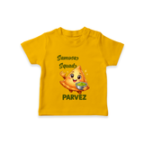 Samosa Squad Foodie Tshirt - CHROME YELLOW - 0-5 Months Old (Chest 17")