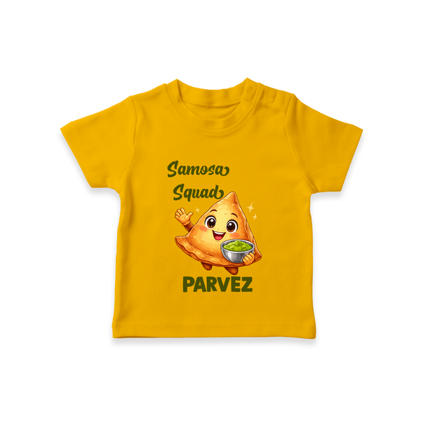 Samosa Squad Foodie Tshirt - CHROME YELLOW - 0-5 Months Old (Chest 17")