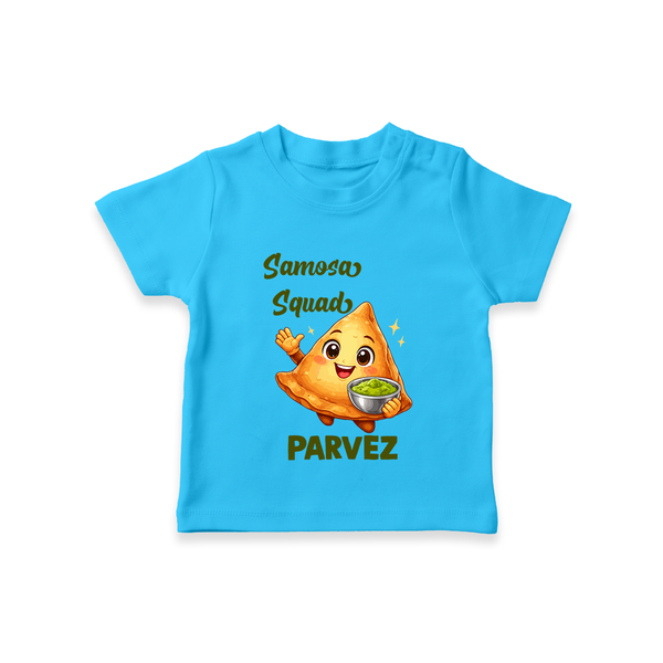 Samosa Squad Foodie Tshirt - SKY BLUE - 0-5 Months Old (Chest 17")