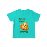 Samosa Squad Foodie Tshirt - TEAL - 0-5 Months Old (Chest 17")