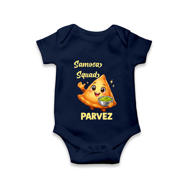 Samosa Squad Foodie Romper - NAVY BLUE - New Born (Chest 14")