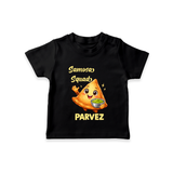 Samosa Squad Foodie Tshirt - BLACK - 0-5 Months Old (Chest 17")