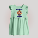 Sweet Muffin Personalized Baby Frock - MINT GREEN - 0 - 3 Months Old (Chest 17")