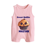 Sweet Muffin Personalized Button Romper - BABY PINK - New Born (Chest 18")