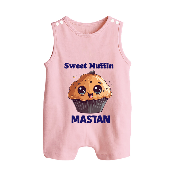 Sweet Muffin Personalized Button Romper - BABY PINK - New Born (Chest 18")