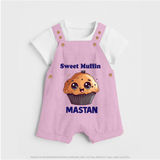 Sweet Muffin Personalized Dungaree - BABY PINK - 0 - 5 Months Old (Chest 18")