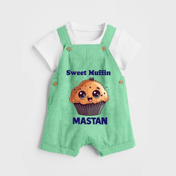 Sweet Muffin Personalized Dungaree - GREEN - 0 - 5 Months Old (Chest 18")