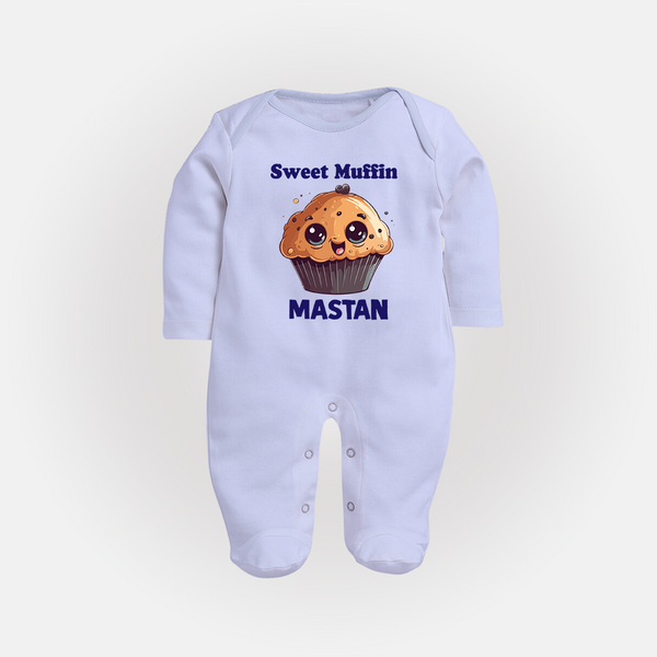 Sweet Muffin Personalized Full body suit - BABY BLUE - New Born (Chest 7.5")